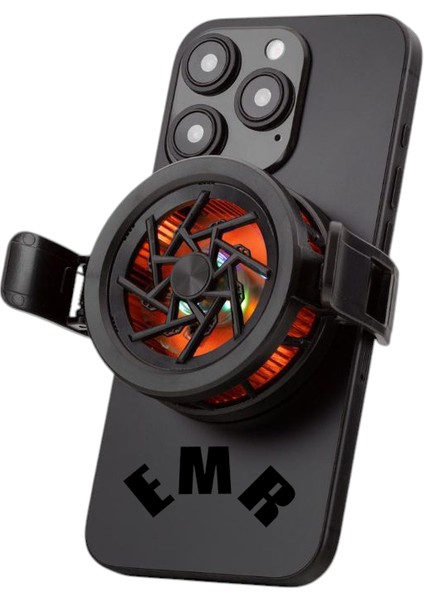 Telefon Soğutucu Fan Radyatör Magsafe Klips 2kademe Rgb Siyah HDX4369 1 Adet Sogutucu Eldiven Hediye fiyatları