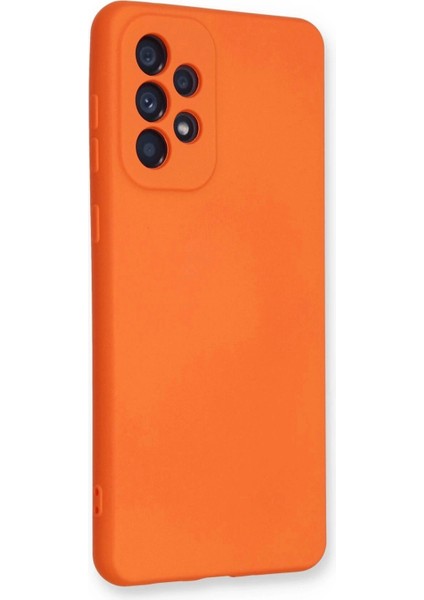 Newface Samsung Galaxy A53 5g Kılıf Nano Içi Kadife Silikon - Turuncu fiyatları