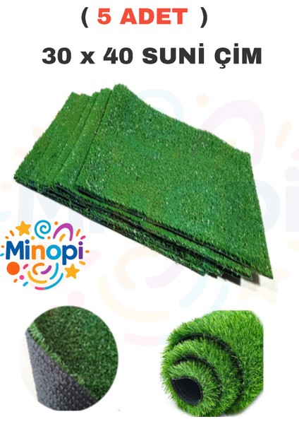 ( 5 Adet ) Yapay Çim A4 30X40 cm Maket Çim Dekoratif Yapay Çim Halı Teraryum Suni Çim