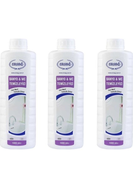 Antibakteriyel Banyo & Wc Temizleyici 1000 ml. * 3 Adet
