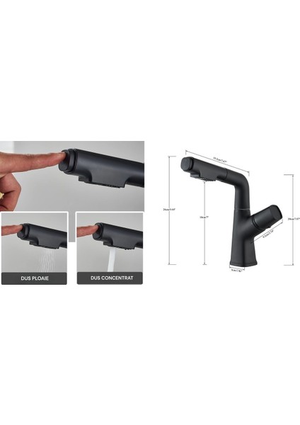 Banyo Lavabo Bataryası Asansörlü Yeni Sistem Mat Siyah Spiralli ve Fiskiyeli 7 Yıl Garantili Ithal indirimleri