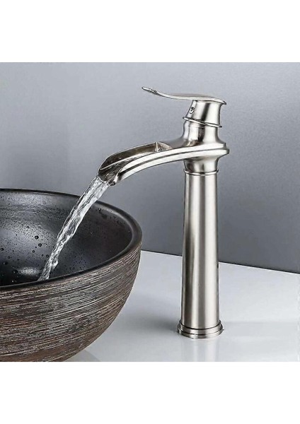 Banyo Çanak Lavabo Bataryası Mat Krom Nikel Renk Yeni Tasarım 7 Yıl Garantili Ithal