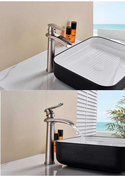 Banyo Çanak Lavabo Bataryası Mat Krom Nikel Renk Yeni Tasarım 7 Yıl Garantili Ithal fiyatları