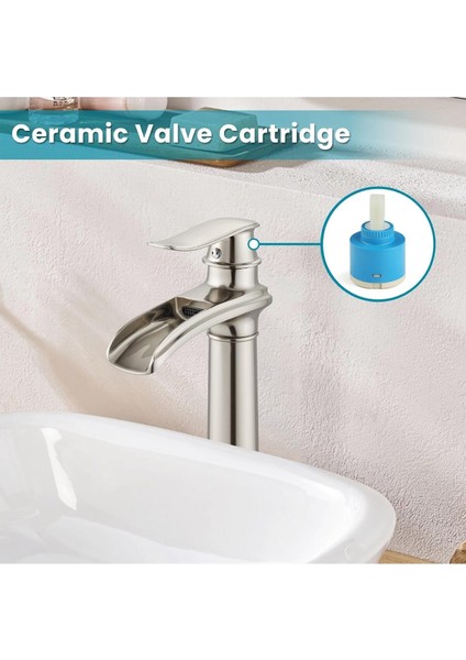 Banyo Çanak Lavabo Bataryası Mat Krom Nikel Renk Yeni Tasarım 7 Yıl Garantili Ithal indirimleri