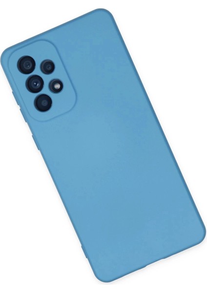 Newface Samsung Galaxy A53 5g Kılıf Nano Içi Kadife Silikon - Mavi modelleri