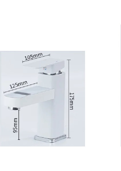 Akıllı Dijital Sıcaklık LED Ekran Banyo Lavabo Bataryası Beyaz Ithal 7 Yıl Garantili fırsatları