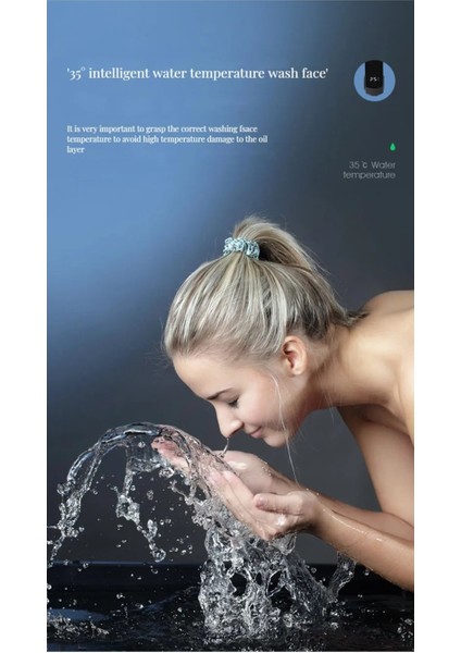 Akıllı Dijital Sıcaklık LED Ekran Banyo Lavabo Bataryası Beyaz Ithal 7 Yıl Garantili