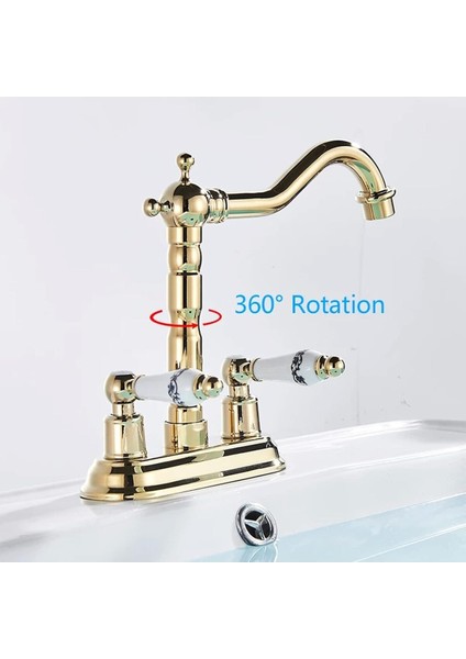 Banyo Lavabo Bataryası Ankastre Altın Dore Gold Renk Yeni Model 7 Yıl Garantili Ithal