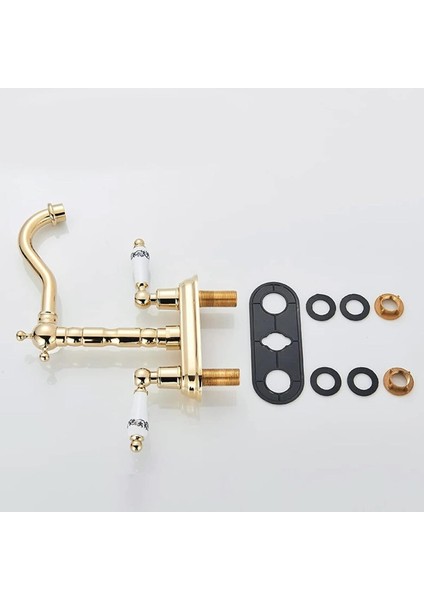 Banyo Lavabo Bataryası Ankastre Altın Dore Gold Renk Yeni Model 7 Yıl Garantili Ithal