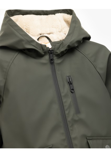 Uzun Kollu Peluş Astarlı Fermuarlı Kapşonlu Yağmurluk fırsatları