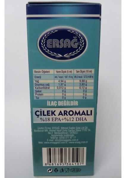Omega 3 Sıvı Gıda Takviyesi, Çilek Aromalı modelleri