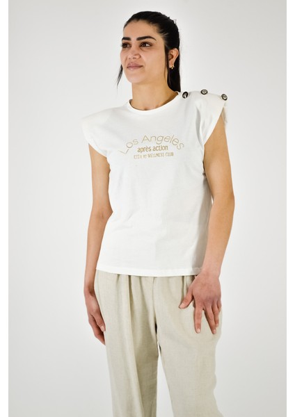 Vatkalı ve Baskılı T-Shirt