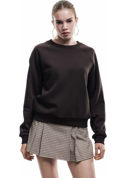 Kadın Şardonlu Oversize Sweatshirt