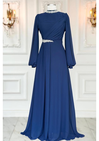 Peri Abiye Elbise Lacivert