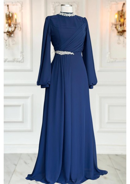 Peri Abiye Elbise Lacivert modelleri