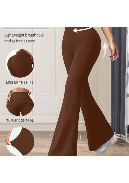 Kadın Yüksek Bel Geniş Paçalı Dalgıç Tayt fiyatları