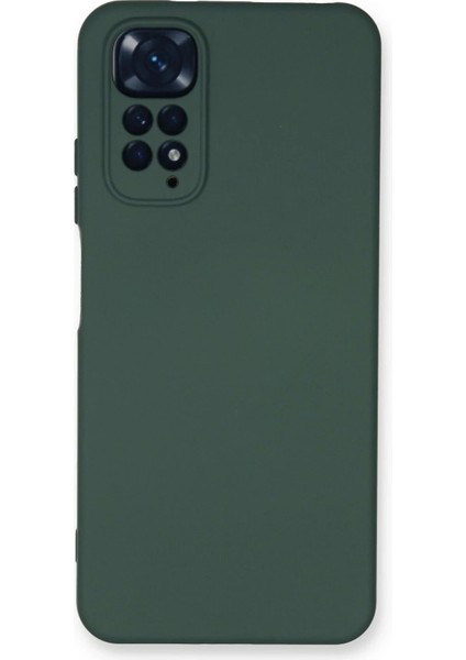 Newface Xiaomi Redmi Note 11 Kılıf Nano Içi Kadife Silikon - Koyu Yeşil