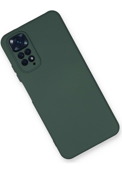 Newface Xiaomi Redmi Note 11 Kılıf Nano Içi Kadife Silikon - Koyu Yeşil modelleri