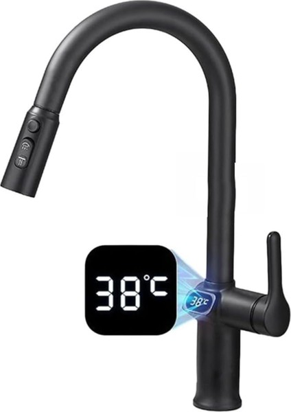 Dijital Mutfak Eviye Bataryası Duş Şelale Antrasit 3 Fonksiyonlu Fiskiyeli Ithal 7 Yıl Garantili fiyatları