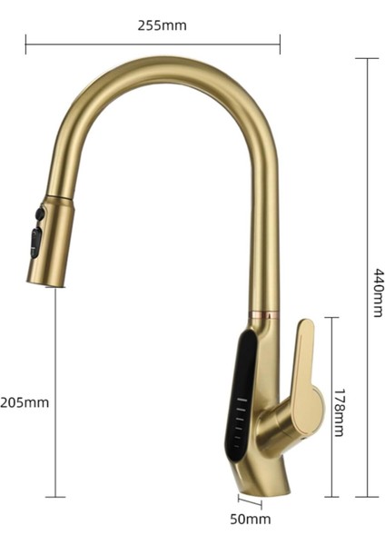 Mutfak Evye Bataryası Dijital Su Arıtma Çıkışlı Spiralli ve Fiskiyeli 7 Yıl Garanti Ithal Mat Gold indirimleri