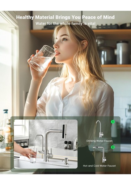 Mutfak Evye Bataryası Dual Flow Su Arıtma Çıkışlı Spiralli ve Fiskiyeli 7 Yıl Garanti Ithal Nikel indirimleri