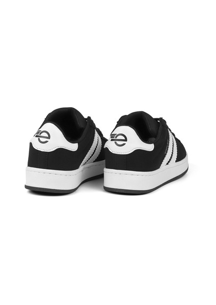 Unisex Siyah Beyaz Bağcıklı Rahat Sneaker Günlük Spor Ayakkabı fırsatları