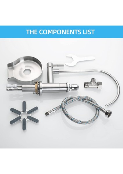 Mutfak Evye Basınçlı Bardak Yıkama Bataryası ve Arıtma Musluğu 2in1 Mat Krom Nikel 7 Yıl Garantili modelleri