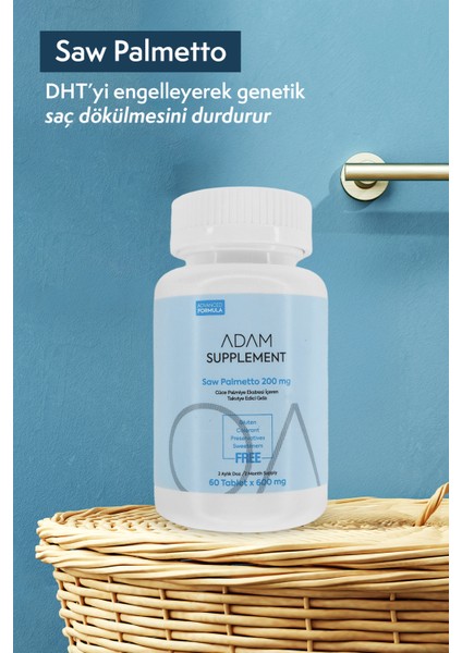 Saç Dökülme Karşıtı ve Saç Oluşumunu Destekleyen 3'lü Set - Şampuan, Sprey, Saw Palmetto Vitamin fırsatları