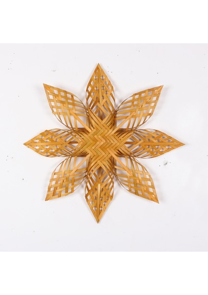 Mylamp Doğal Bambu Renkli Yıldız - Yılbaşı Dekoru 60X10 cm