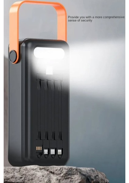 Güneş Enerjili 50.000 Mah Powerbank Kamp Ledli Işıklı Powerbank Kendinden Kablolu Solar 22.5W modelleri