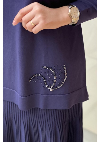 Nuss 1352 Boncuk Işlemeli Pilise Etekli Merserize Takım modelleri