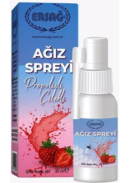 Ağız Spreyi 30 ml Propolisli Çilekli Ağız Sağlığı İçin Antibakteriyel Etki