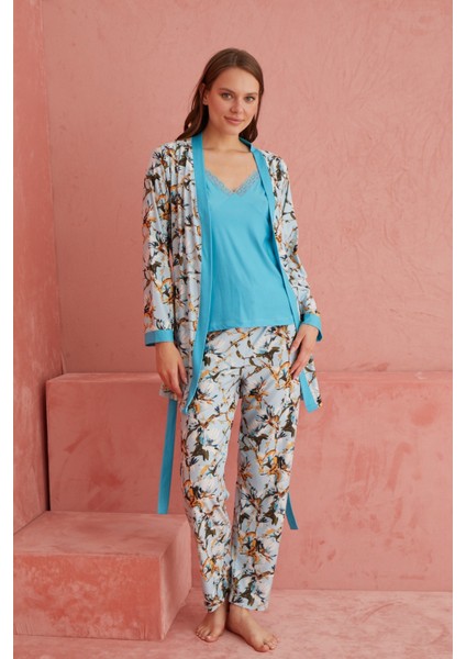 3’lü Bambu Sabahlıklı Pijama Takımı fiyatları