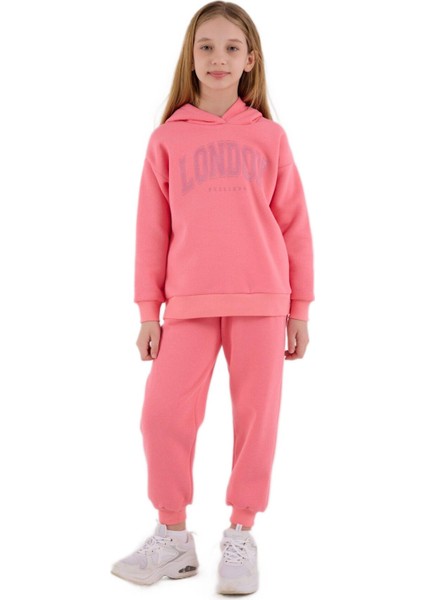 Kız Çocuk Pembe Garson Boy Eşofman Takımı 3691-G