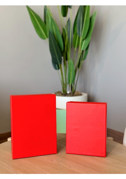 Dekoratif Kırmızı Düz Sert Mukavva Orta-Küçük Boy Kutu Hediye Kutusu Seti modelleri