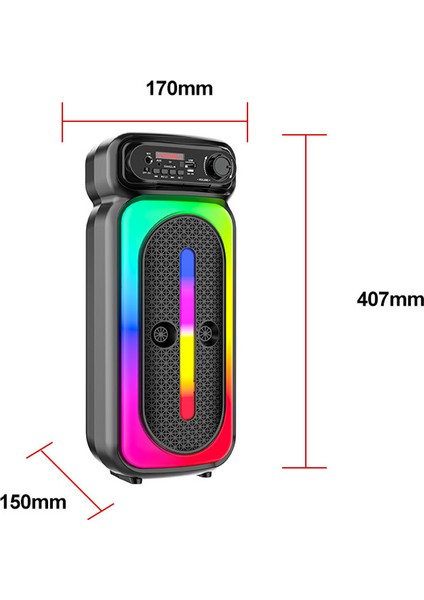Karaoke Mikrofonlu Bluetooth Hoparlör LED Işıklı Taşınabilir Kablosuz Müzik Çalar modelleri