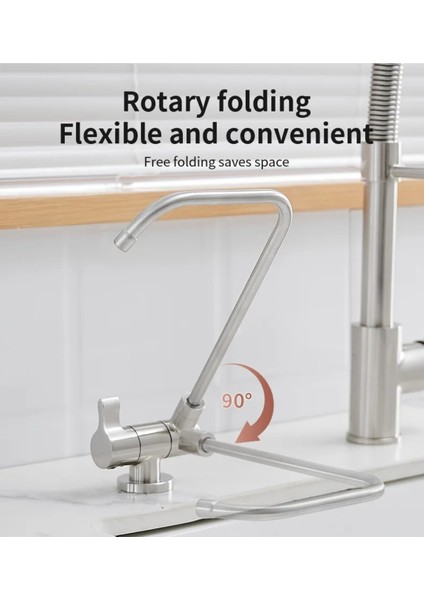 Su Arıtma Musluğu Katlanır Ankastre Yeni Model Mat Krom Nikel Ithal 7 Yıl Garantili