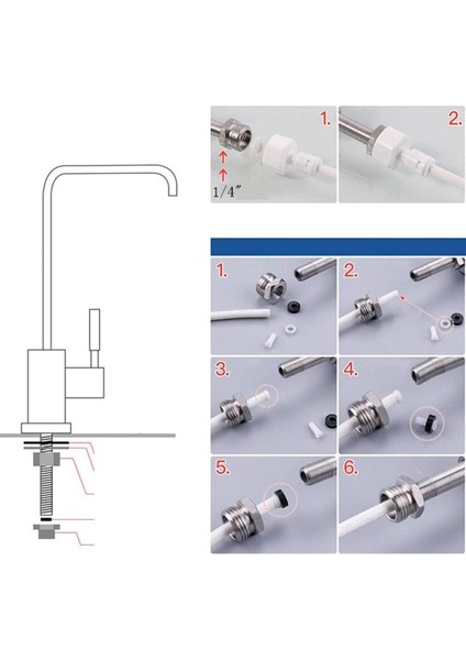 Su Arıtma Musluğu Katlanır Ankastre Yeni Model Mat Krom Nikel Ithal 7 Yıl Garantili indirimleri
