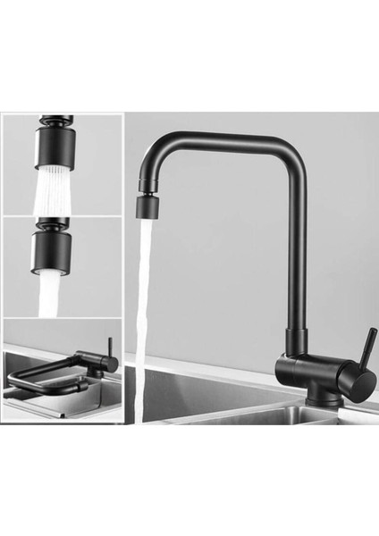 Mutfak Pencere Önü Katlanır Evye Bataryası Mat Siyah Ithal Yeni 7 Yıl Garantili