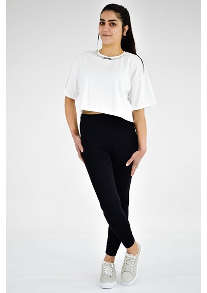 Sıfır Yaka Taş Detaylı T-Shirt fiyatları