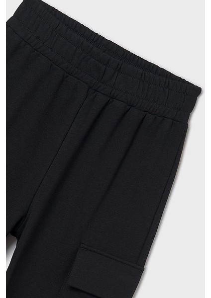 Kız Çocuk Kargo Cepli Jogger Pantolon - Siyah modelleri
