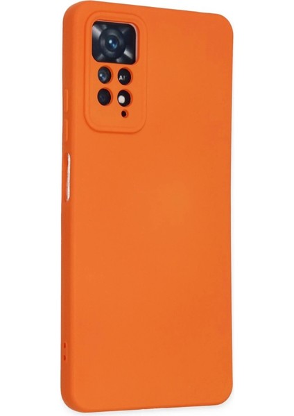Newface Xiaomi Redmi Note 11 Pro Kılıf Nano Içi Kadife Silikon - Turuncu modelleri