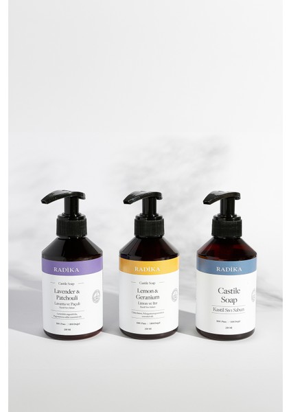 / Doğal Sıvı Kastil Sabun modelleri