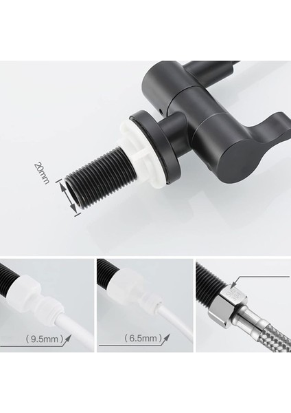 Su Arıtma Musluğu Katlanır Ankastre Yeni Model Mat Krom Nikel Ithal 7 Yıl Garantili