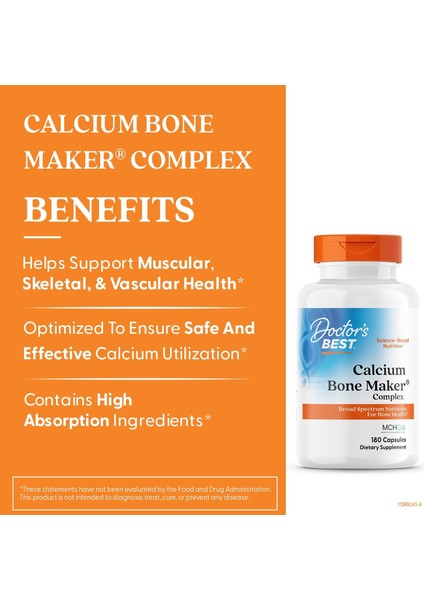 Calcium Bone Maker Complex With Mchcal Mk7 Manganez Copper Magnezyum Boron Zinc K2 Kalsiyum Kemik fırsatları