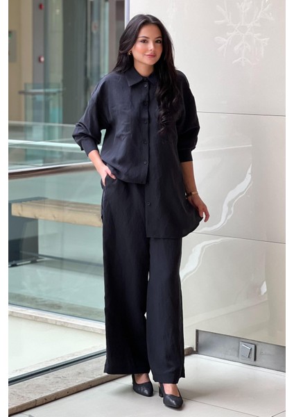 Nuss 1021 Çift Cepli Gömlek Bol Pantolon Fitilli Modal Takım fiyatları