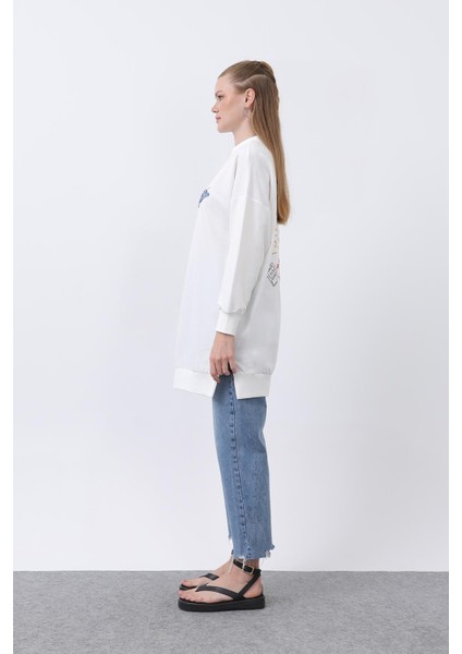 Kadın 10653 Önü Üzüm Arkası Meyveli Nakışlı Tunik fiyatları