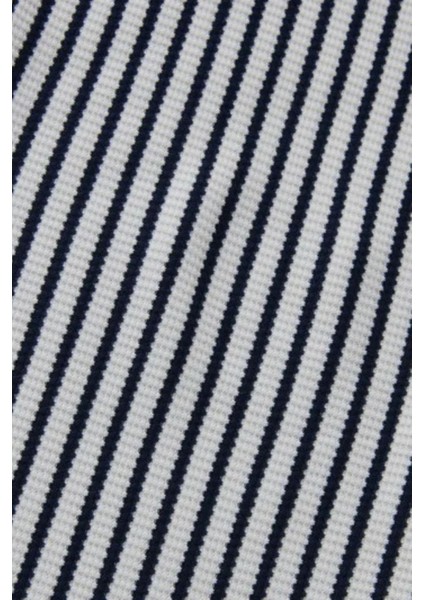 Kız Çocuk Lacivert Fırfır Kollu Bluz Pantolon Çizgili Takım, Çocuk Alt Üst Takım