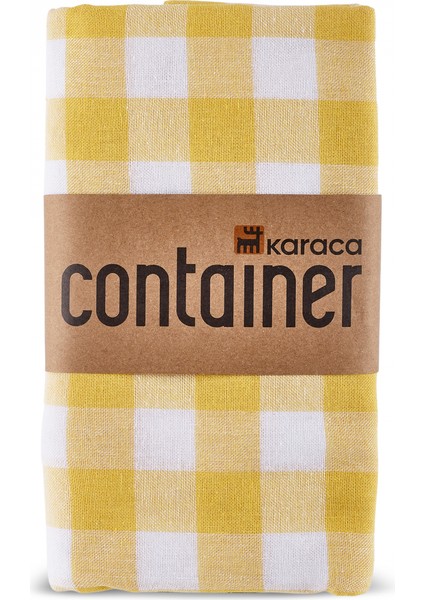 Pötikare %100 Pamuklu Masa Örtüsü 160X160 cm Sarı