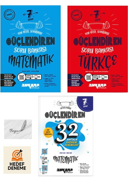Ankara 7.sınıf Güçlendiren Matematik Türkçe Soru 32 Haftalık Matematik Denemeleri Hedef Deneme